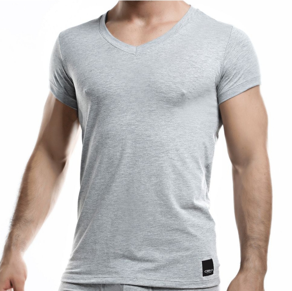C4M V-neck fitted shirt